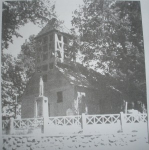 Das Fachwerk im alten Glockenturm gut zu erkennen, 1976