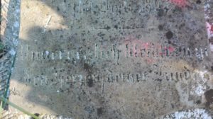 Inschrift des Grabsteines